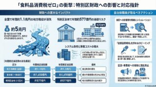 2026年衆院選公約「食料品消費税ゼロ」の衝撃と特別区財政への影響