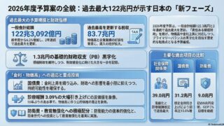 【政府】当初予算122兆円（2026年4月7日成立）
